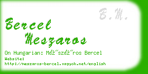 bercel meszaros business card